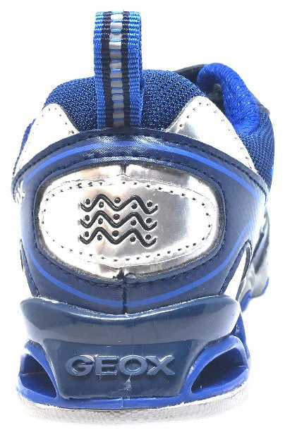 Geox Boy's Tornado Navy & Royal Blue Double Hook and Loop Strap Sneaker