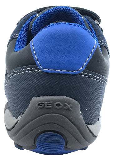 GEOX Boy's Arno Velcro Sneaker Tennis Shoes (Dark Navy/Royal)