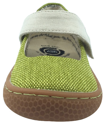 Livie & Luca Girl's Carta II Lime Green Textile Casual Mary Jane Flat Shoes