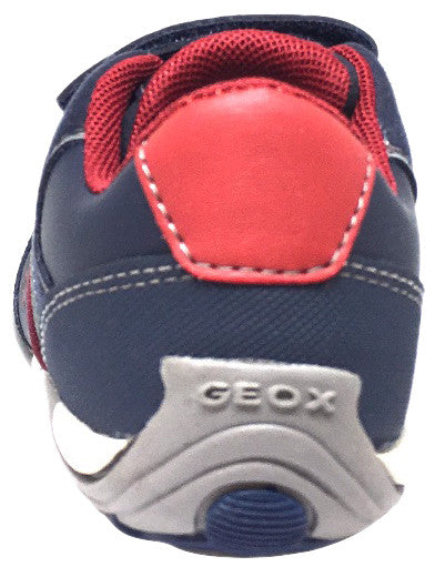 Geox Respira Boy's J Arno Leather Perforated Double Hook and Loop Sneaker Shoe inches, Navy - Just Shoes for Kids
 - 3