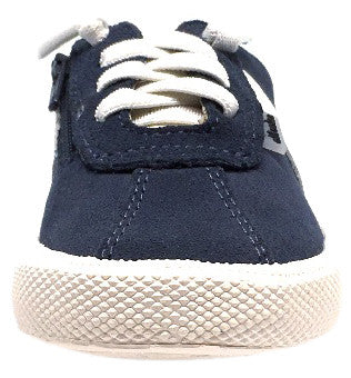 Old Soles Boy's and Girl's Vintage Runner Slip On Stretch Lace Sneakers, Navy - Just Shoes for Kids
 - 5