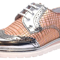 Metallic lace deals up oxfords