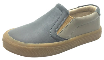 Old Soles Boy's 1029 Dress Hoff Elephant Grey Leather Loafers Shoe