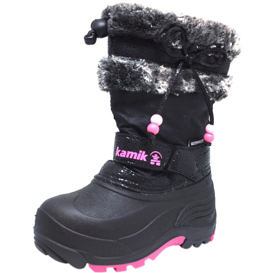Kamik Plume Kid's Faux Fur Lined Waterproof Snow Protection Warm Winter Snow Boots inches - Just Shoes for Kids
 - 1