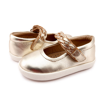Old Soles Girl's 5075 Miss Plat Shoe - Gold