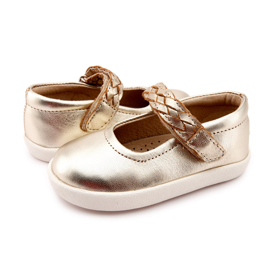 Old Soles Girl's 5075 Miss Plat Shoe - Gold