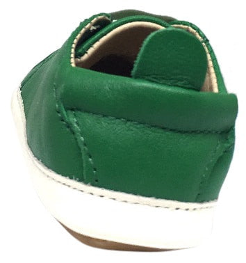 Old Soles Boy's and Girl's 106R Eazy Jogger Green White Soft Leather C ...