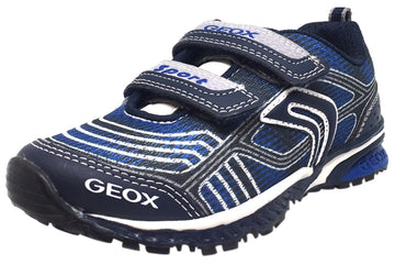 Geox Boy's Bernie Navy & Royal Blue Double Hook and Loop Strap Sneaker