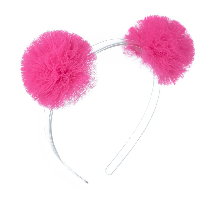 Lilies & Roses NY Hot Pink Puff Pom Pom Headband
