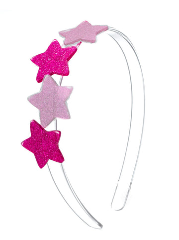 Lilies & Roses NY Girl's Dark Pink and Light Pink Star Headband