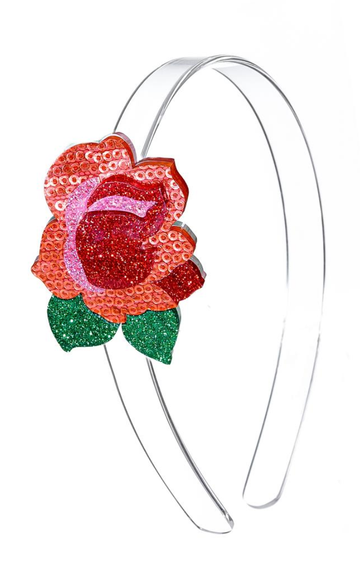 Lilies & Roses NY Glitter Red Rose Headband