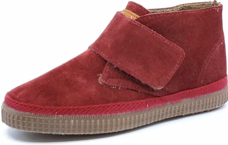 Natural World Eco Friendly High Top Hook and Loop Vulcanized Suede Burgundy
