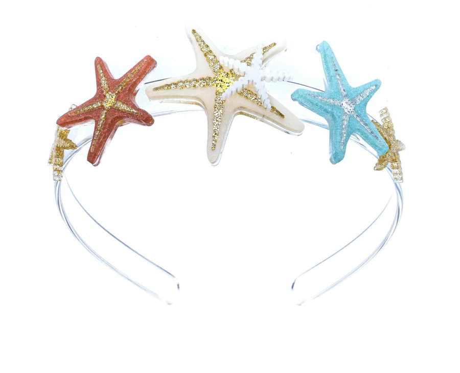 Lilies & Roses NY Starfish Headbands, Gold, Coral, Blue