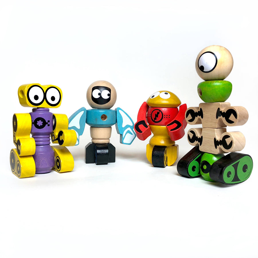 BeginAgain Tinker Totter Robots - 28 Piece Character Playset