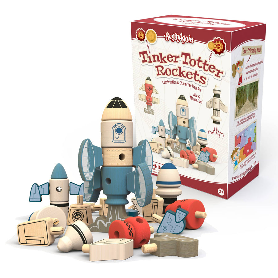 BeginAgain Tinker Totter Rockets - 31 Piece Character Playset