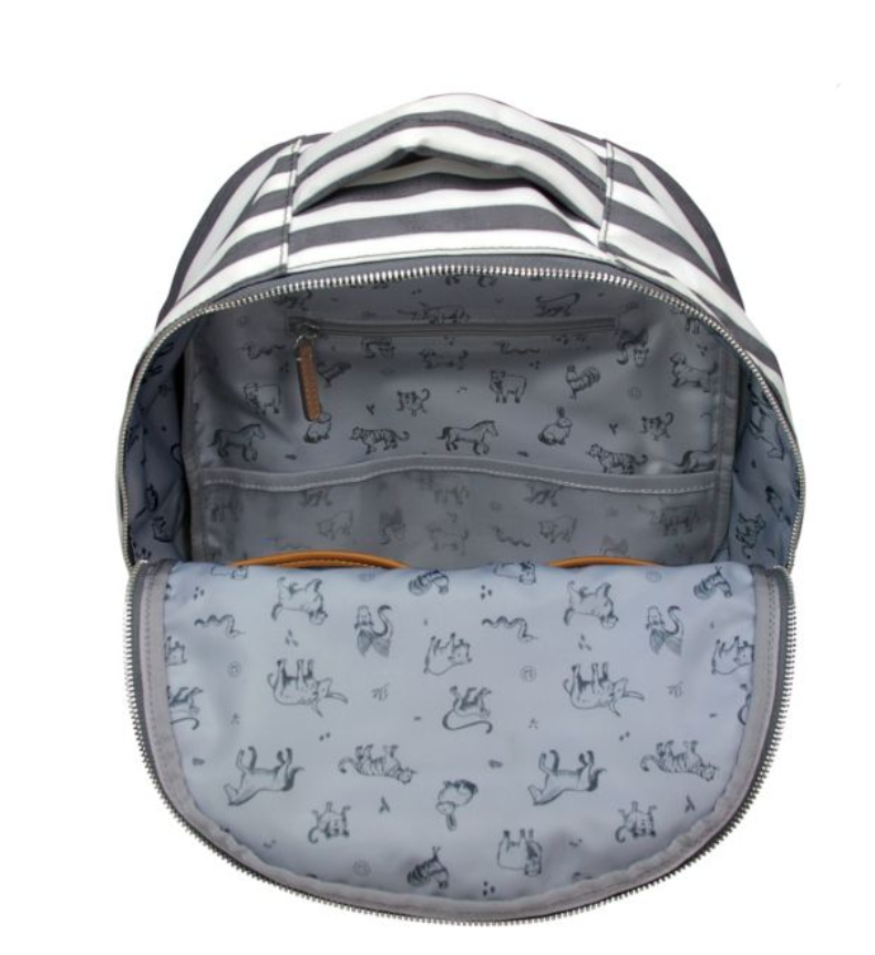 TWELVELittle Mini-Go Backpack, Grey Stripe