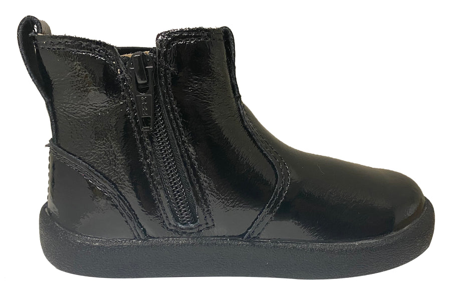 Old Soles Girl's & Boy's 5064 High Top Ankle Boot Sneaker - Black Patent