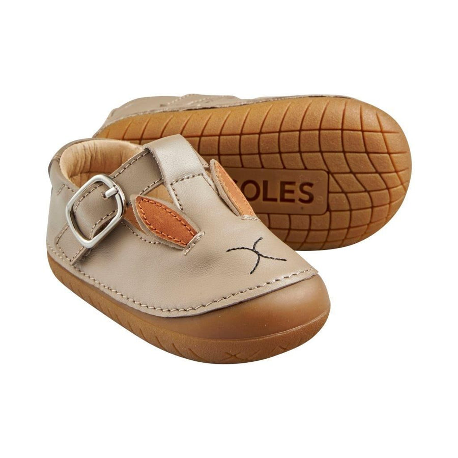 Old Soles Girl's Cutsie Rabbit Shoes - Taupe