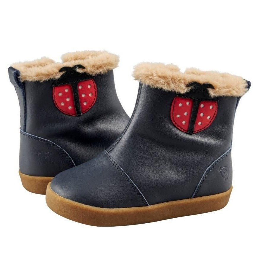 Old Soles Girl's Lady Bug Boots - Navy