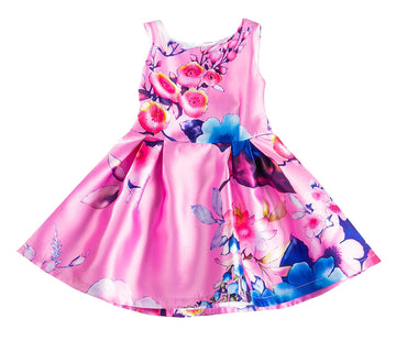 FUN & FUN Girl's BDR3164 Floral Dress - Multi