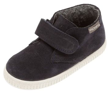 Victoria Safari Suede Hightop Navy Hook and Loop for Boy's and Girl's