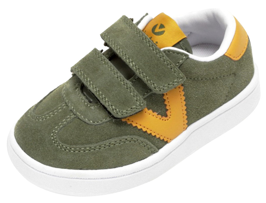 Victoria Millas Suede Sneaker Kaki Hook and Loop for Boy's and Girl's