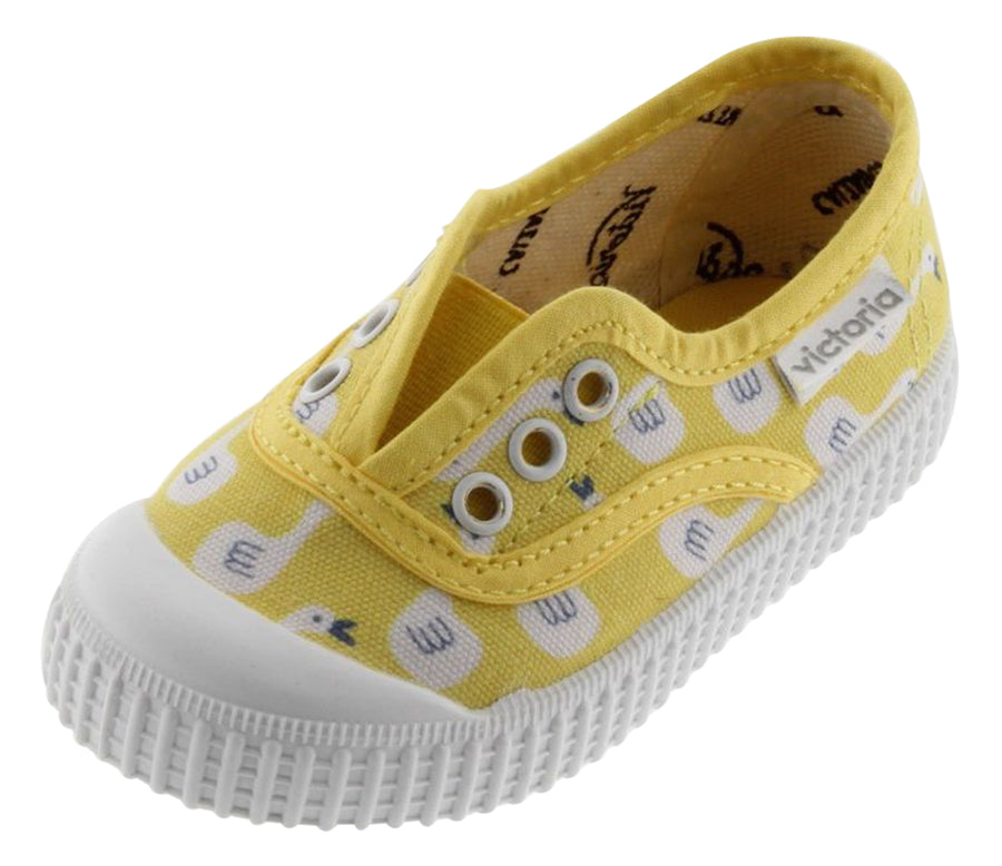 Victoria Boy's and  Girl's Laceless Sneakers, Amarillo