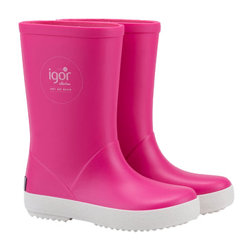 Igor Girl's Splash Nautico Rain Boot, Fuscia
