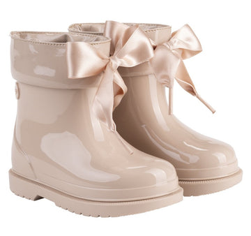Igor Girl's Bimbi Lazo Rain Boots, Beige